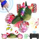 Dinosaur Remote Control Car, 2.4Ghz 4WD RC Cars with Dinosaur Sounds & Light Music, Gravity Gesture Sensing Remote Control Monster Truck Kids Toys, RC Stunt Twist Car Toys for Ages 4 5 6 7 8-13yr