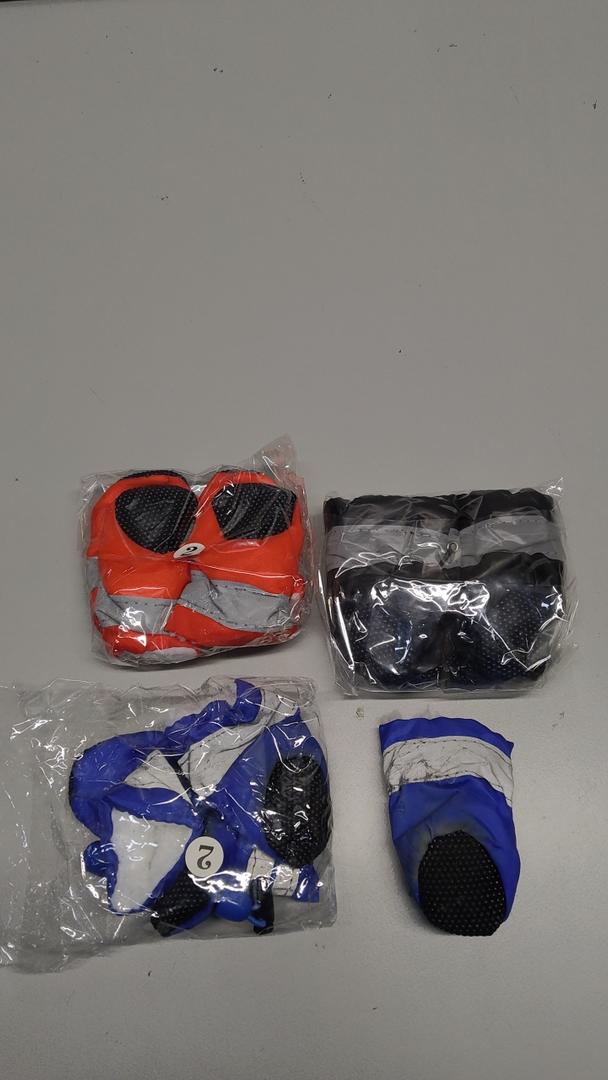 Weewooday 12 Pcs Dog Boots Adjustable Drawstring Puppy Boot Waterproof Anti Slip Dog Paw Protector Breathable with Soft Sole for Small Puppy(Size 2)