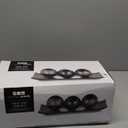 Creative Scents Dublin Brown Decorative Tray & Orb Set  4Piece Centerpiece for Living Room, Dining Room & Entry Table Decor