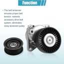 X AUTOHAUX Serpentine Drive Belt Tensioner Pulley and Idler Pulley Belt Assembly for Mercedes-Benz C240 C320 CL500 CLK320 E320 E500 ML500 S350 SL55 for AMG AC Belt Tension Idler Pulley