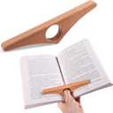 HOPPLER Dual Function Wooden Book Page Holder - Handmade from African Mahogany They are Novel Wooden Book Accessories and Gifts for Book Lovers (Medium)