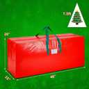 2 x KRYSTY Christmas Tree Storage Bag - Fits Up to 7.5 Foot Xmas Holiday Tree, Zippered Bag, Carry Handles, Durable Waterproof Material, Protects Against Dust and Moisture, Red