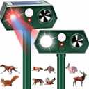 2026 Sonic Fortress Pro Deer Repellent Devices, Racoon Repellent Outdoor Squirrel Fortress Pro IP65 Animal Repeller Cat Deterrent with Motion Sensor&Light to Scare Bear Dog Out of Garden Yard(2Pack)