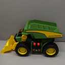 John Deere 18" Motorized Dig Rig: 2-in-1 Toy Dump Truck & Front Loader with Realistic Lights & Sounds, Dual Joystick - Kids 3+, Extra Large