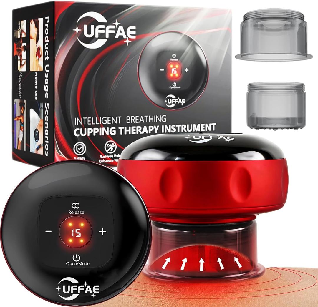 7-in-1 Electric Cupping Therapy Set, Smart Cupping Therapy Massager, 12 Levels of Suction Strength and Temperature Controlfor Targeted Pain Relief