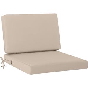 idee-home Outdoor Chair Cushions for Patio Furniture, Outdoor Seat Couch Cushion, Waterproof Hampton Bay Deep Seat Replacement Cushions for Garden Lawn Backyard Deck, 28.5 x 28.5 Beige