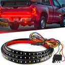 Qasim 48/49inch LED Truck Tailgate Light Strip 5 Function Red/White for Tail Running Brake Light Turn Signal Emergency Warning Reverse Light for Pickup SUV Trailer Cargo
