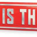 Disney Star Wars The Mandalorian This Is the Way Metal Street Sign - Vintage Star Wars Sign for Man Cave or Movie Room, Small