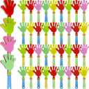 120 Pcs 7.5 Inch Noisemakers Bulk Plastic Hand Clappers Party Favors Noise Makers for Sporting Events Fiesta Birthday Game Supplies, Random Color