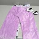 Saint Eve Kids Girls Fuzzy Pajama Pants, 2 Piece PJ Pant Set and Sleep Mask (Medium)