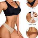 DEANGELMON Seamless Thongs for Women No Show Thong Underwear Women Comfortable, 7 Pack, L