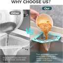 2 x Split disassembly Design, Easy to Clean Small Footprint Triangle Tri-Holder Filter with 200 pcs Sink Strainer Bag - Garbage Rack for Kitchen Food Waste Leftover Garbage (1holder+200Bags)