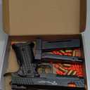 Soft Bullet Toy Gun with Shell Ejecting,Fidget Toy Gun with 120 Soft Bullets, 18 Shells and 2 Magazines,Christmas Birthday Gifts for Boys Kids Adult Age 8+(Black)