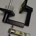 Kwikset Casey Entry Door Handle with Lock and Key, Secure Keyed Reversible Lever Exterior, For Front Entrance and Bedrooms, Matte Black , Pick Resistant Smartkey Rekey Security and Microban (1 Pack)