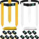 Flag Football Belts, 14 Player Flag Football Set with 42 Flags for Kids Youth and Adults Training Equipment (White and Yellow)