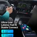 Burnt Sugar Wireless Carplay Adapter for iPhone 2026 Upgraded, Ultra-Mini USB Design for Apple Car Play Convert Wired to Wireless, Stable Low-Lag GPS Plug & Play for iOS 10+ & Cars from 2016+ (Gray)