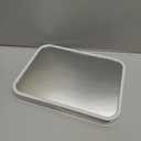 YEAKE Table Desk Vanity Makeup Mirror, 8-Inch Portable Folding Mirror with Metal Stand 90° Adjustable Rotation Travel Make Up Mirror Hanging Bathroom for Shower Shaving(Gray)