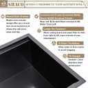 33 Inch Black Stainless Steel Undermount Kitchen Sink, 33x19 Gunmetal Black Single Bowl Workstation Sink with Cutting Board