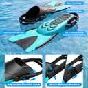 Aegend 4-in-1 Snorkeling Gear for Adult Men Women with Travel Mesh Bag | Anti-Fog Panoramic Mask Set, Adjustable Fins & Dry Top Snorkel All-in-One Travel Snorkel for Swimming, Diving & Snorkeling
