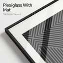 Large Framed Black and White Abstract Wall Art for Living Room, 24x36 In