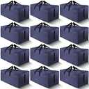 HOMESURE 9 Pack Large Strong Moving Bags with Zippers & Carrying Handles - Water-Resistant - Heavy Duty Storage Tote for Space Saving, Fold Flat, Alternative to Moving Box (Blue)