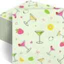 Martini Napkins 100 Pcs Green A Tini Bit Older Cocktail Napkins Disposable Olive Martini Party Supplies for Birthday Bridal Shower Luncheon Table Decorations