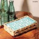 Karma, Woven Napkin Holder with Paper Napkin Set, Thistle (One Size)