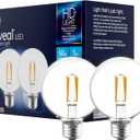 GE Reveal LED Light Bulbs, 60 Watt, G25 Globe Bulbs, Medium Base (2 Pack)