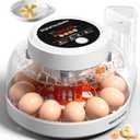 Upgraded Egg Incubators for Hatching Eggs, 12 Egg Incubator with Automatic Egg Turning, Temperature Control & Humidity Display, LED Candler, Incubator for Chicken, Duck, Quail Eggs (Orange)