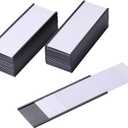 Eeoyu Magnetic Label Holders with Magnets Magnetic Data Card Holders with Clear Plastic Protectors for Metal Shelf, Whiteboard, Set of 30 (2 x 5.5 Inch)