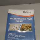 Uinkit Inkjet Transparency Film 50 Sheets 8.5x11 OHP Overhead Projector Film for DIY Crafting 100% Clear Transparency Paper For Inkjet Printer