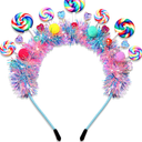 NVENF Candy Headband Costume Accessories Christmas Candy Cane Lollipop Headbands Halloween Holiday Christmas Outfit for Women