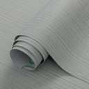 24"x394" Misty Blue Grasscloth Wallpaper Peel and Stick Faux Linen Textured Upgraded Thick Self-Adhesive Waterproof Neutral Contact Paper Seamless Vinyl Embossed Wallpaper