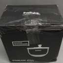 Stainless Steel Salad Spinner, 4.8 Qt Vegetable Washer, BPA-Free Lettuce Dryer with Crank Design, Dishwasher Safe, Non-Slip Base - Transparent Lid