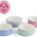 Elk and Friends Kids Porcelain Bowls with Silicone Suction Sleeves | Suitable for Babies/Toddlers | Microwave & Dishwasher Safe | Stay Put Dinnerware | Snack Dishes | 3 Pack