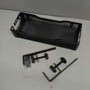 Under Desk Cable Management Tray No Drill, Metal Mesh Cable Management Under Desk with Clamp Mount, 2 Hole Cable Tray with Wire Management and Cord Organizer for Home Office Standing Desk (13.38", Black)