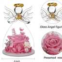 Mothers Day Mom Gifts for Mom,Fresh Flowers for Delivery,Birthday Gifts for Women Her,Preserved Flowers in Angel Figurines,Angel Gifts for Moms Mothers Day Grandma Wife Sister Valentines,Pink