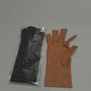 2 Pairs Arthritis Compression Gloves for Women Men, Carpal Tunnel Pain Relief, Fingerless for Typing Both Hands (Small, Brown1+grey1)