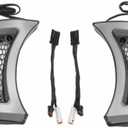 Kuryakyn 2947 Motorcycle Lighting Accessory: Tracer Headlight Vent Accents, Smoke