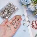 PH PandaHall 150PCS 15 Styles Ocean Animal Tibetan Beads Antique Silver Sea Turtle Starfish Spacer Beads Sea Life Creatures Alloy Loose Beads for DIY Necklace Bracelet Craft Jewelry Making