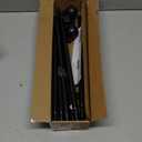 ENJOYBASICS No Drill Curtain Rods for Window 48 to 84 Inches, 5/8 Inch Diameter Renter Friendly Drapery Rod with Adhesive Brackets without Drilling, Adjustable from 27 to 90 Inches, Black