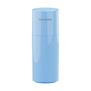Homedics Portable Humidifier - Small Air Humidifiers for Bedroom, Plants, Office, Travel - Cool Mist Humidifiers, Color-Changing Accent Light, 2 Mist Settings, Blue