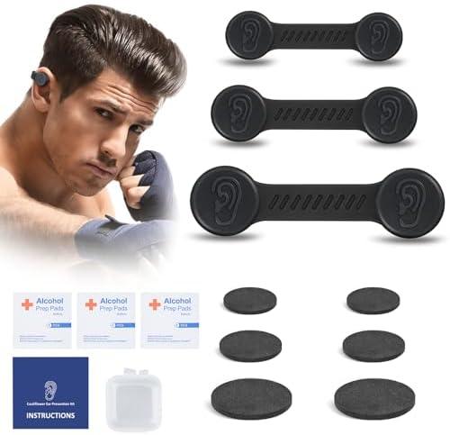 Cauliflower Ear Magnet - Effective Magnets Compression Kit - Prevention & Treatment of Hematomas & Keloid in BJJ, Wrestling, MMA, Grappling, Boxing, Muay Thai, Rugby (Small, Middle and Large)