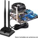 Eightwood WiFi Antenna with RP-SMA Male Connector, 2.4GHz 5GHz Dual Band Antenna Magnetic Base for PC Desktop Computer PCIe Bluetooth Card WiFi Router