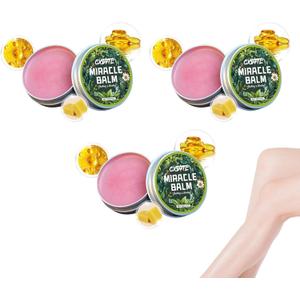 Miracle Balm, 3 Packs Organic Miracle Balm, Natural Ingredients, Relaxed and Comfortable for Legs, Arms, Back, Skin Friendly Moisturizing Cream (3 Pack)