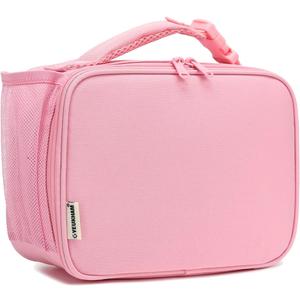 Insulated Lunch Box for School, Thermal Reusable Durable Freezable Lunch Bags for Kids Boys Girls Men Women - Small Soft Cooler Portable Lunch Tote Kit for Work Picnic Travel,Pink