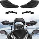SAUTVS Hand Guards with Mounting Brackets for Polaris Snowmobile, Black Handguards with Straight Bar Handguard Mounts for Polaris Snowmobile Accessories (1Pair, Replace #2879193, 2880939)