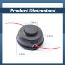 2 Pack 198386-5 Bump & Feed Trimmer Head Compatible with Makita 18V X2 LXT (36V) XRU11Z XRU12 XRU04Z Lawn Mower M8 X 1.25 LH Direct Replacement Parts