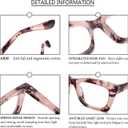 REAVEE Reading Glasses for Women, Blue Light Blocking Stylish Oversized Computer Readers Spring Hinge 1.00, 3pc