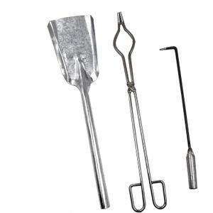 Fireplace Tools Set, BBQ Accessories Kit 3 PCS Cast-Iron Fireplace Accessories Composed of Poker, Shovel,Pliers Fire Set Accessories Indoor Outdoor